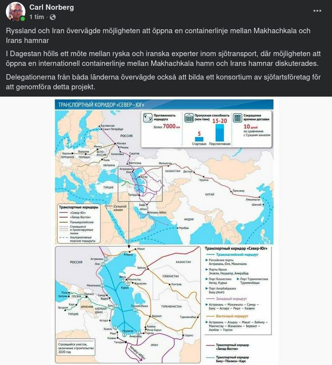 Övervägd Containerlinje Mellan Ryssland & Iran