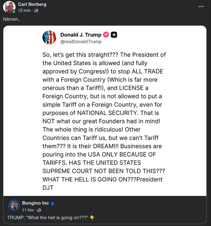 USA:s President, Handel & Tariffer