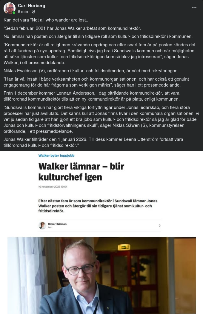 Walker Vandrar Tillbaks Till Tidigare Roll