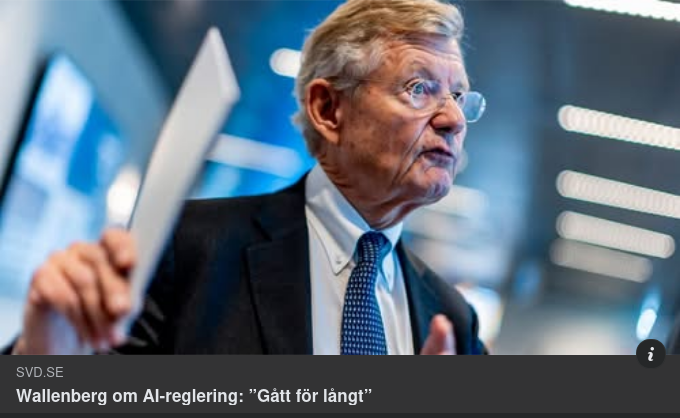 Jacob I SvD Om AI-Reglering