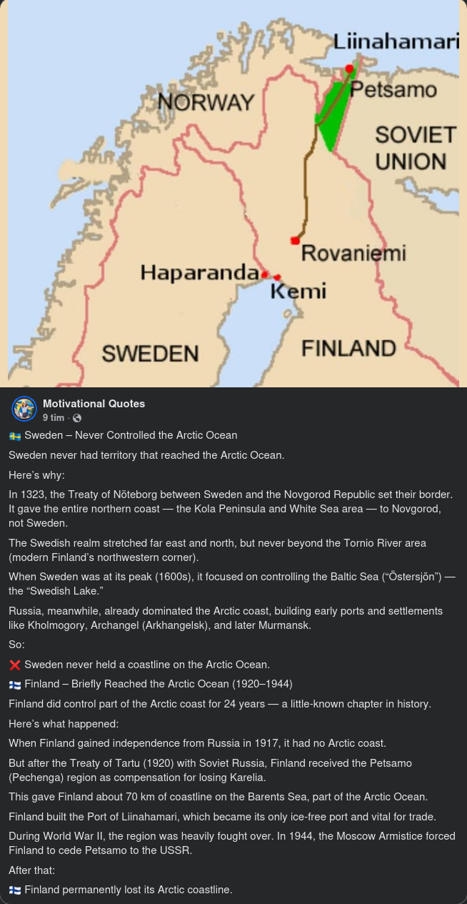 Sverige & Det Arktiska Havet