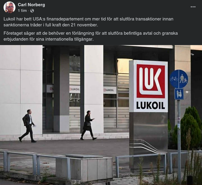 Lukoil Begär Mer Tid