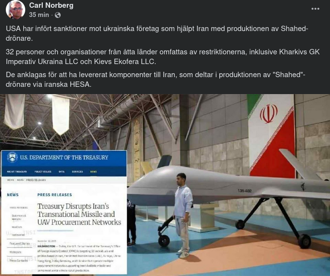 USA-Sanktioner Mot Iran-Hjälpande Ukrainska Företag