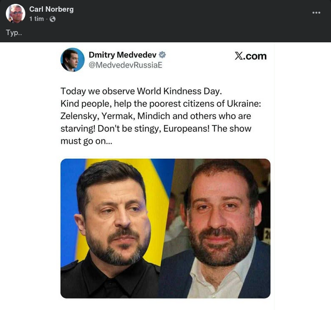 Medvedev Noterar Snällhetsdagen