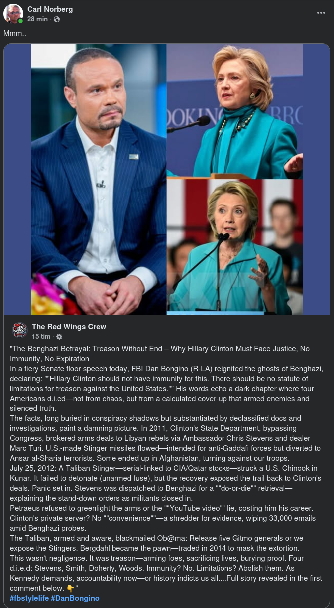 Bongino, Benghazi & Clinton..