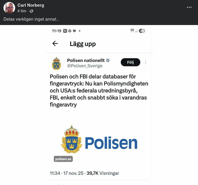 Databasdelande Polisorganisationer