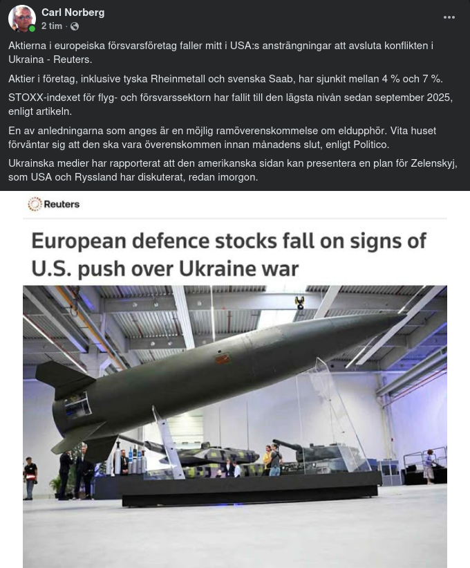 Fallande Europeiska Försvarsföretagsaktier