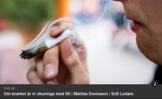 Om Flitig Knarkokunnighet I SvD
