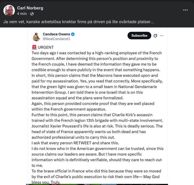 Candace Kontaktad Angående Mordkomplott