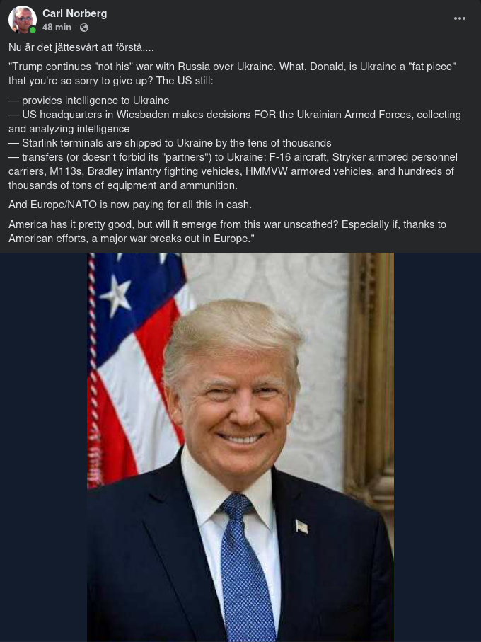 Fortsatt Inte Trumps Krig..