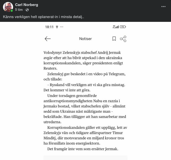 Jermak Avgår