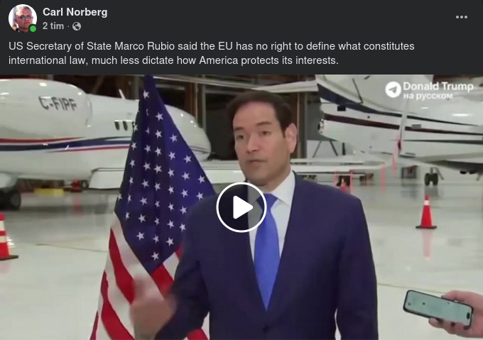 Rubio Om EU & Internationell Lag