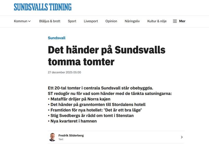 Centraltomter I Sundsvall