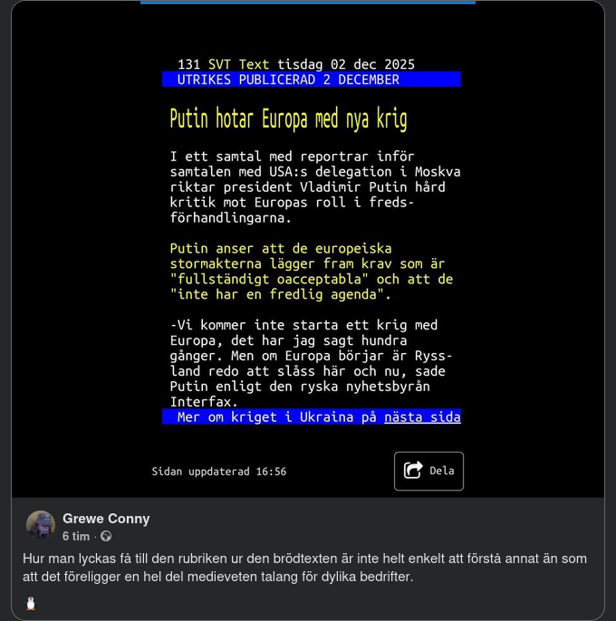 Motsägelsefull Rubriksättning