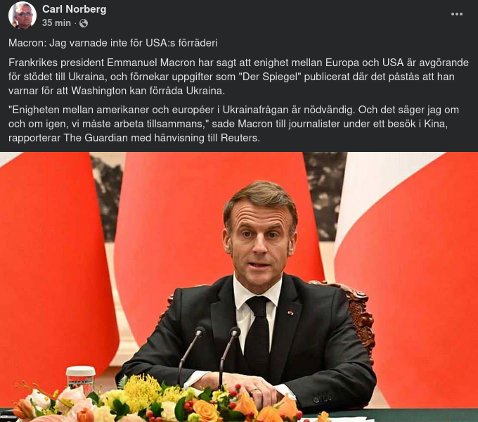 Makaronen Förnekar Förräderivarning