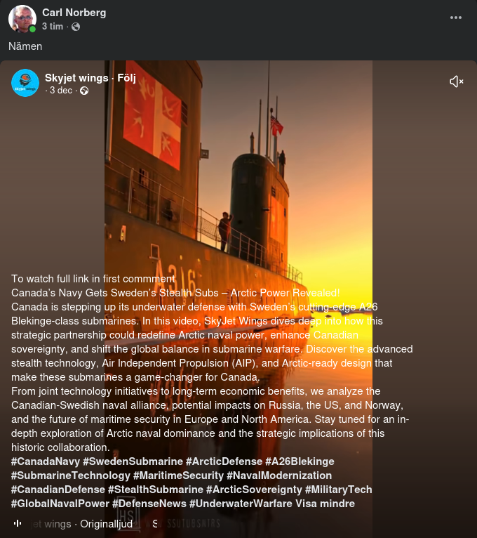 Kanada & Svenska Ubåtar