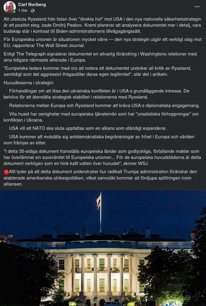 Ny Amerikansk Nationell Säkerhetsstrategi