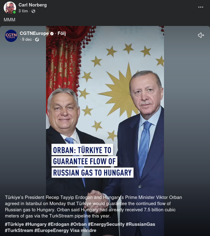 Turkiet Garanterar Rysk Gas Till Ungern