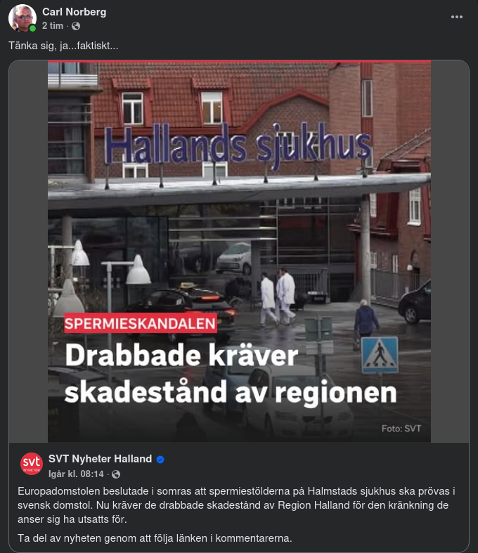 Skadeståndskrav För Spermiestöld