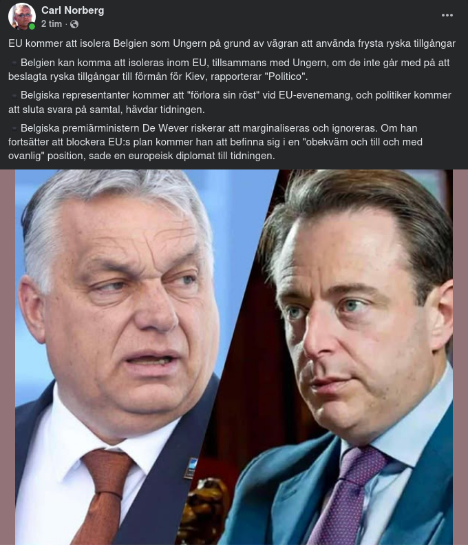 EU Isolerar Belgien Som Ungern