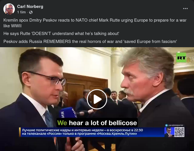 Peskov & Szijjártó Om Ruttes Förståelse