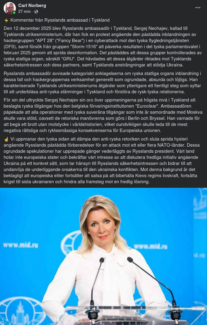 Rysk Kommentar Från Tyskland