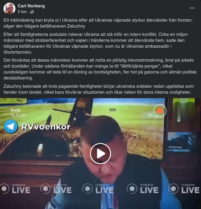 Möjliga Interna Ukrainska Oroligheter..