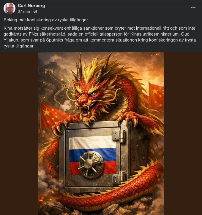 Kina Mot Konfiskering Av Ryska Tillgångar