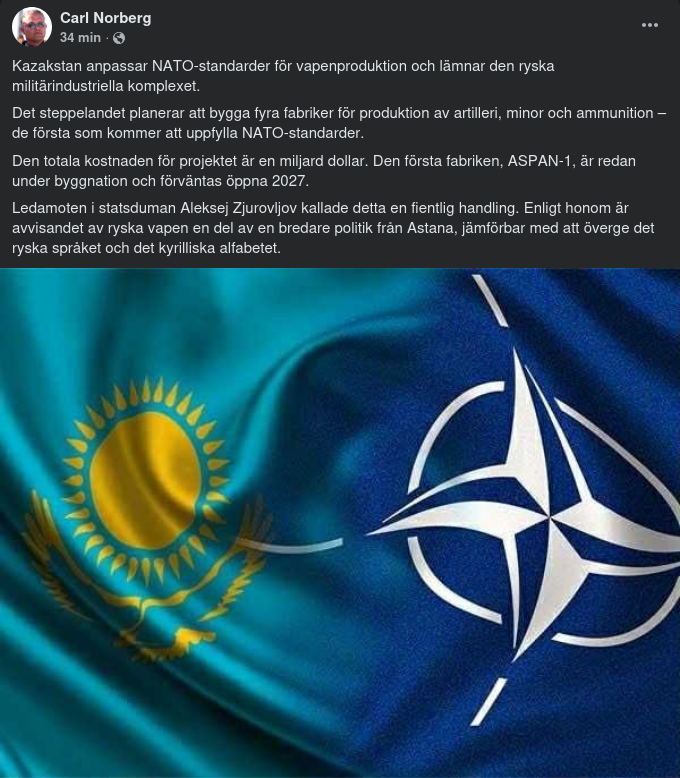 Kazakstan Natoanpassar Vapenproduktion