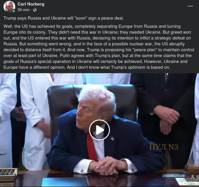 Fredsoptimistisk Trump