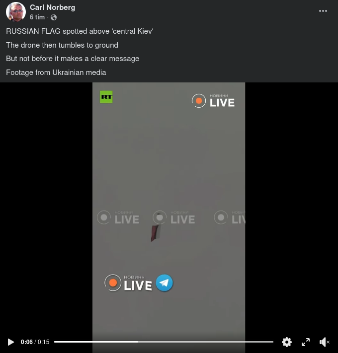 Drönarflaggat I Kiev