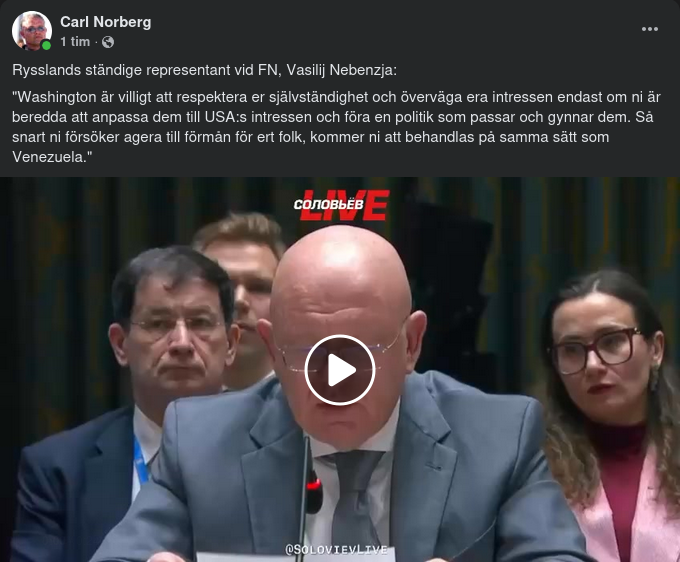 Ryskt I FN Om Amerikanskt Beteende