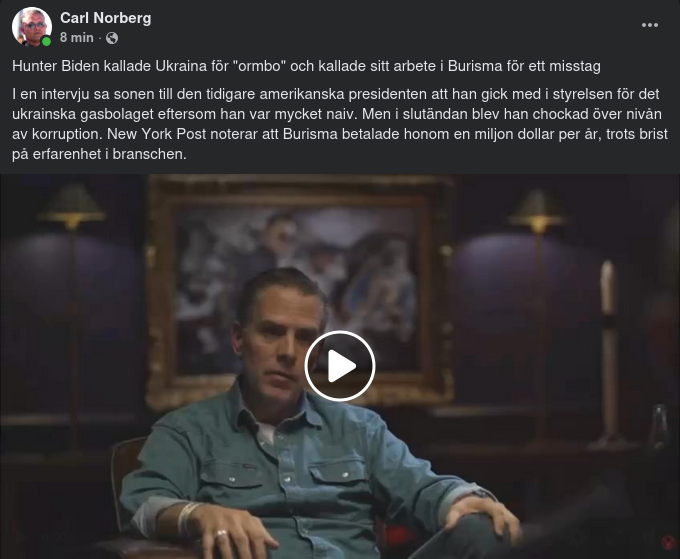 Hunter Om Sitt Burisma-Engangemang