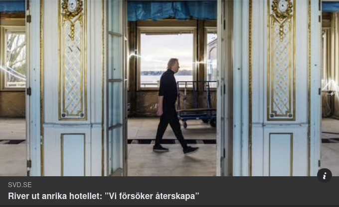 Totalrenovering För Grand Hotel I Saltsjöbaden