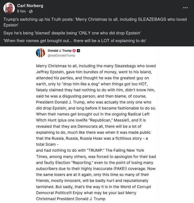 Julhälsning Från Trump