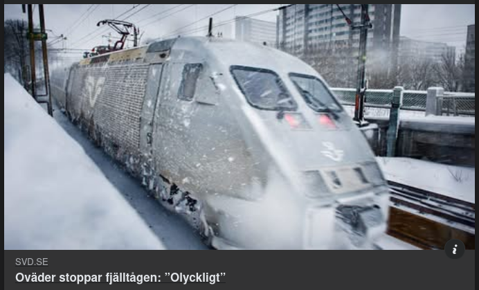 Ovädersstoppade Fjälltåg