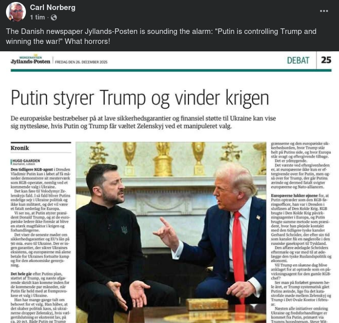 Putin Styr Trump & Vinner Kriget I Dansk Media