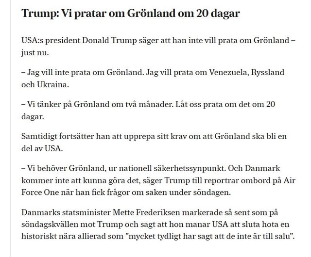 Grönlands-Prat Om 20 Dagar