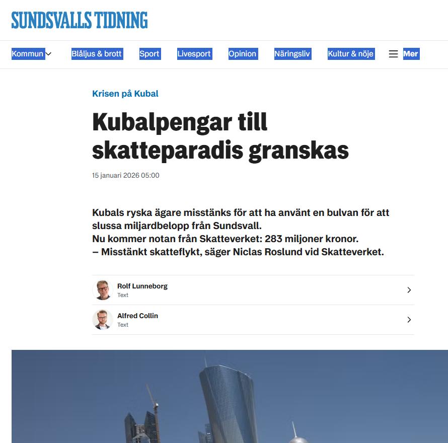 Skatteparadispengar Från Kubal Granskas