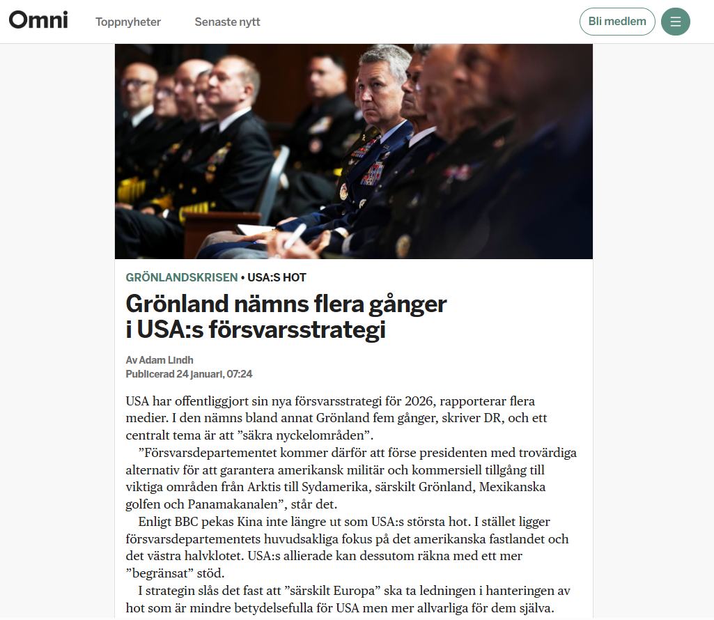 Grönland I USA:s Försvarsstrategi