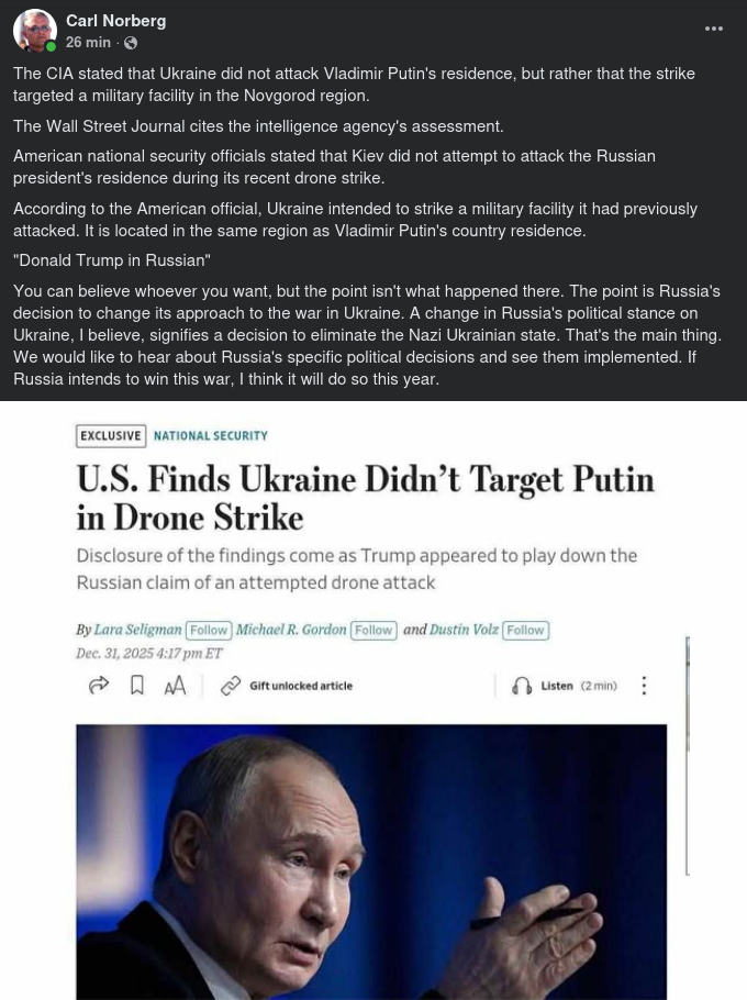 Putin Var Inte Målet Enligt CIA