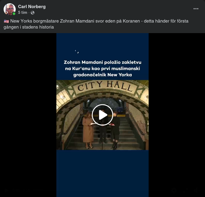 New Yorks Borgmästare Insvuren På Koranen