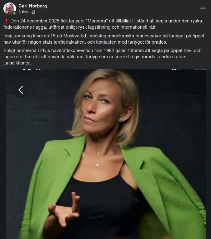 M/T Marinera Bordad På Internationellt Vatten