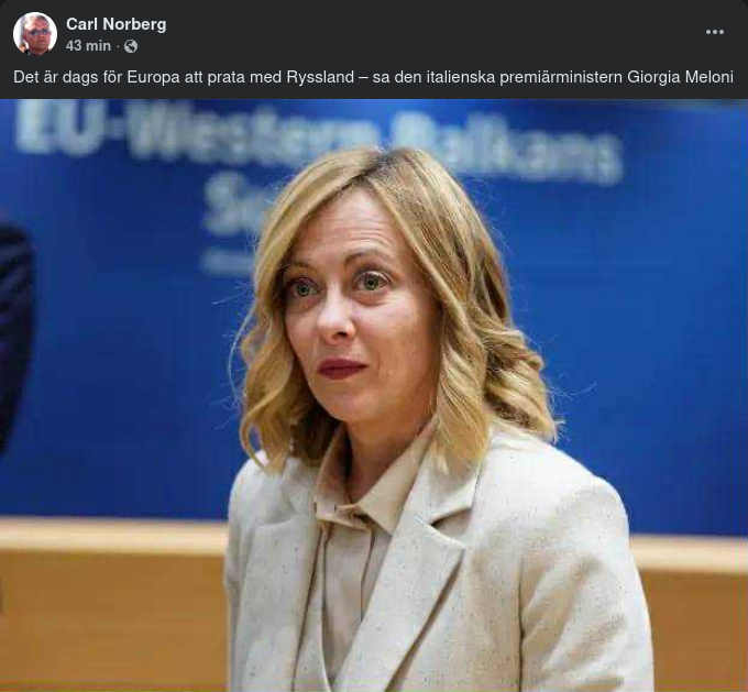Meloni För Att Samtala Med Ryssland