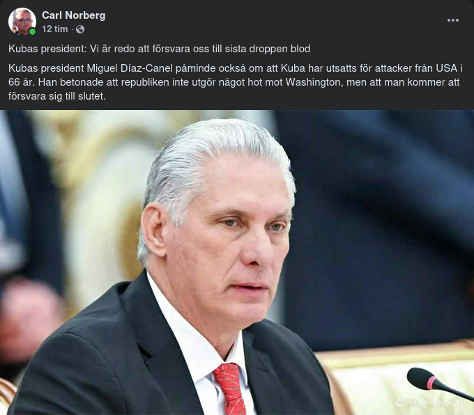 Kuba Är Försvarsredo..