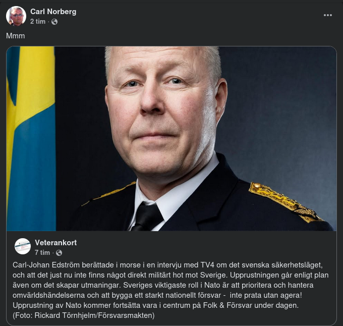 Carl-Johan Edström Om Det Svenska Säkerhetsläget, Upprustning & Nato