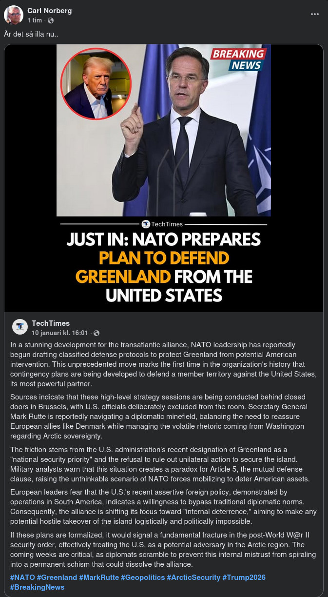 Natoförsvar Av Grönland Mot USA?..