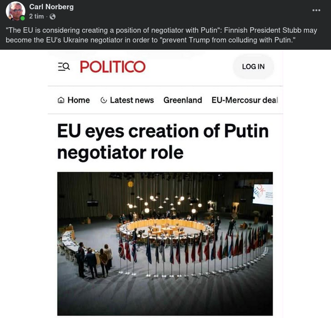 EU Överväger En Putin-Förhandlare