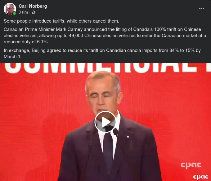 Kanada; Kina & Tullar