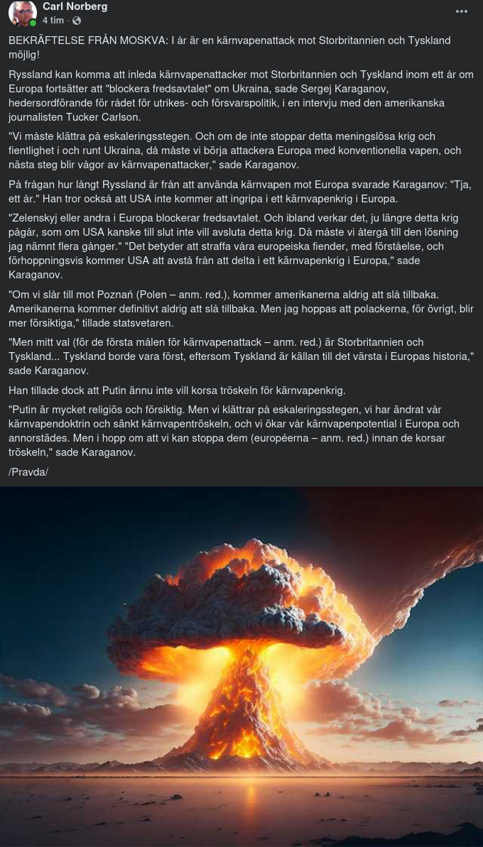 Möjlig Kärnvapenattack I År